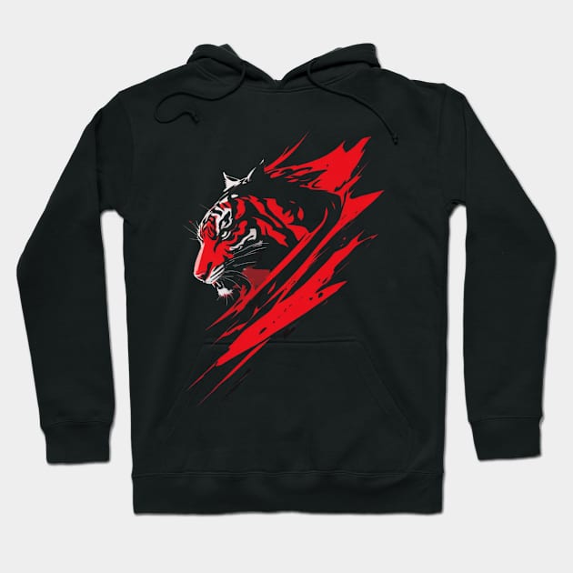 Super Tiger Animal Design Hoodie by The Wonder View